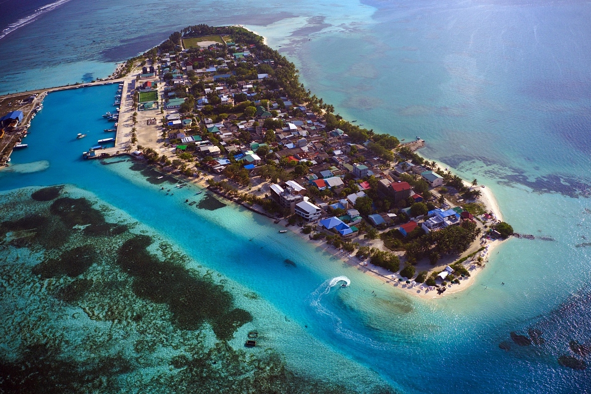 Dhiffushi Island in Maldives